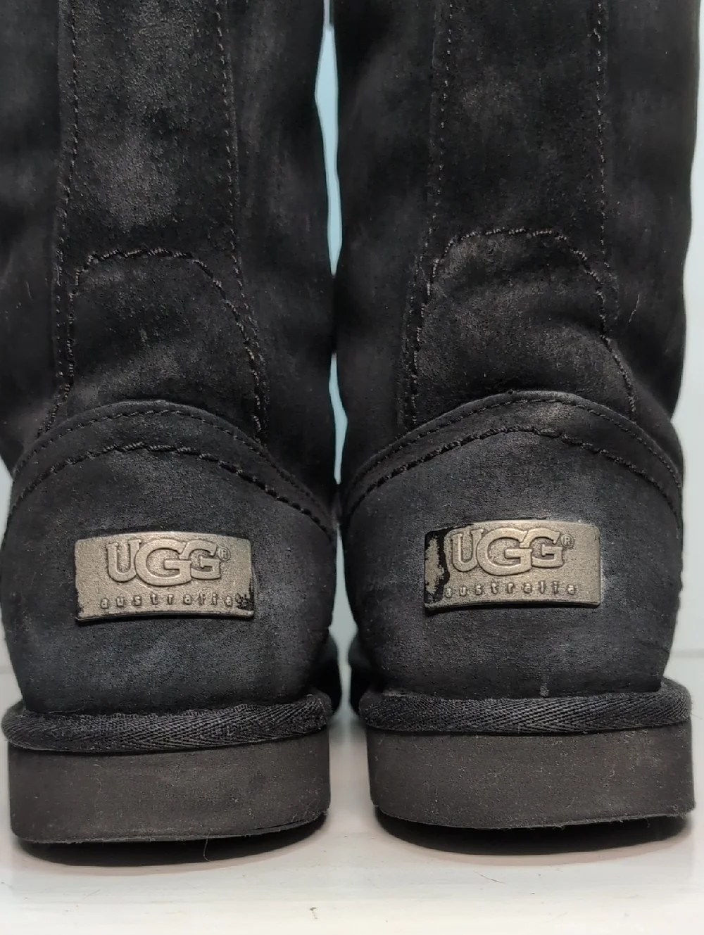 UGG Australian Appalachian lace up tall black suede boots womans size 9 EU 40